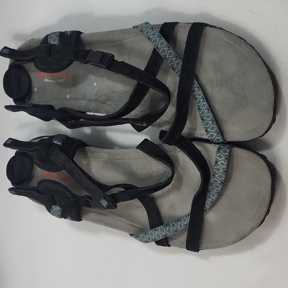 Merrell Black and Gray Strappy Women's Sandals